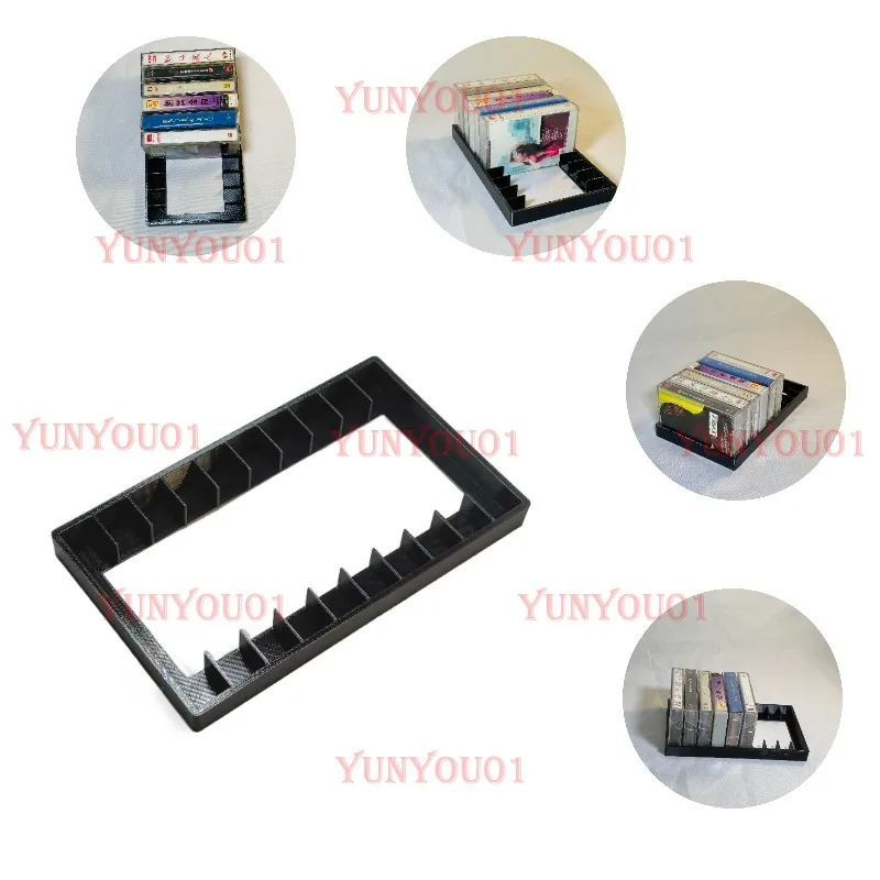 

Tape Storage Box | Pack of 10 | Cassette Storage Organizing Shelf Music Tape Storage Rack, Tape Extraction Cartridge