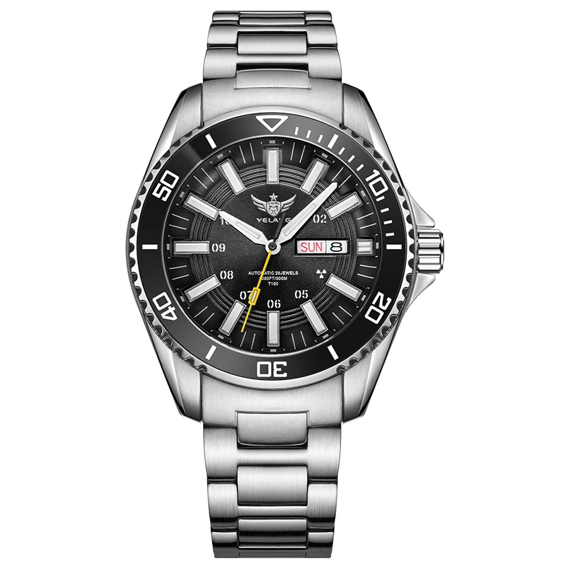 Yelang V1032 44mm Waterproof 300m Diver Watch Japan NH36 Swiss Luminous Fully Automatic Mechanical Men Watch Sapphire Stainless