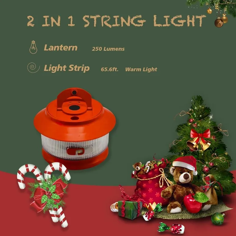 B84B-LED Tape Light 20 Meter Outdoor Camping-Multi Color, Rechargeable Portable String Lights For Tents And Patios