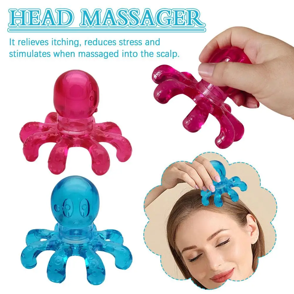 

Plastic Handheld Octopus Massager Portable Crystal Massage For Relieving Neck Abdomen Back Muscle Pain W0g6