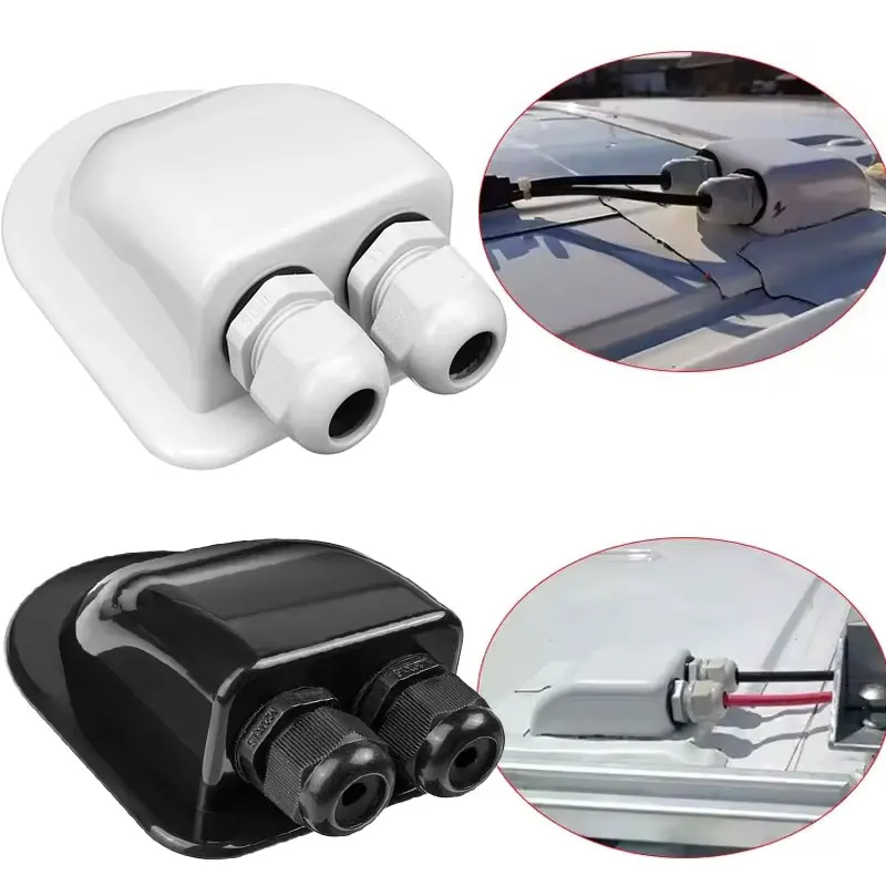 

New Solar Splitter Junction Box Solar PV Plastic Bracket Double Hole PV RV Cabin Roof Waterproof Junction Box Accessories