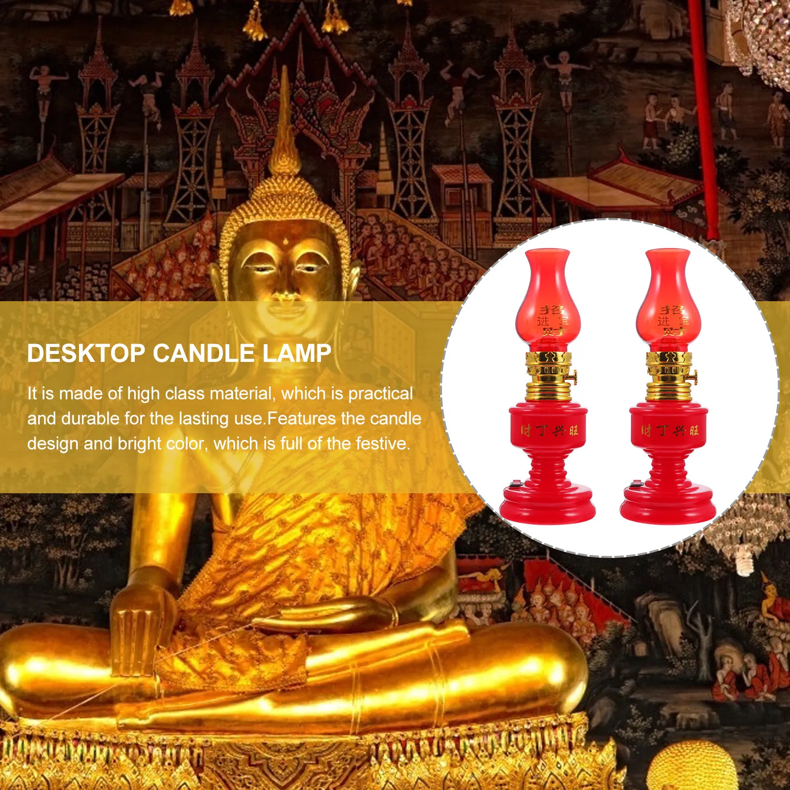 

2Pcs Electronic Lamps Small Compact Lights Desktop Decorative Lamp Safe Battery Operated Romantic Lighting