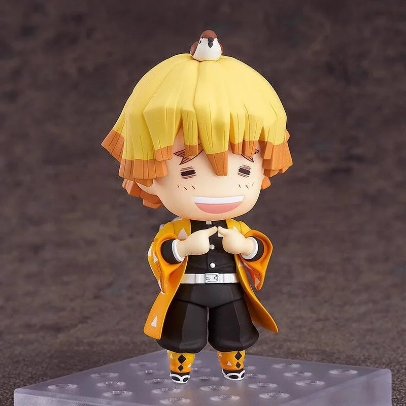 شخصية أنيمي شيطان سايير زينيتسو أجاتسوما تشيبي مفصلية مع وجوه قابلة للتبديل ونموذج سيف قابل للجمع