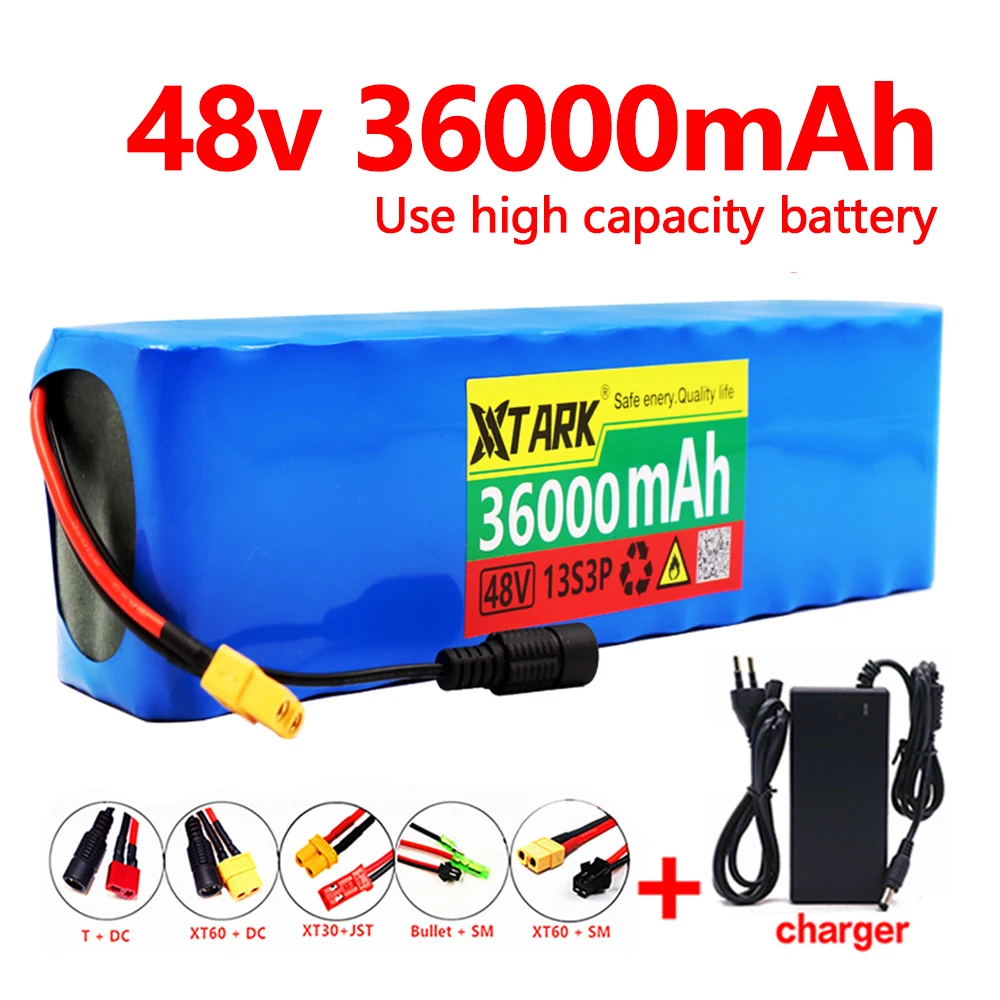 For 54.6v  48v Electric Bike Electric Bike Scooter Large Capacity  30Ah 13S3P 18650 Li-ion Battery Pack  with BMS+ Charge