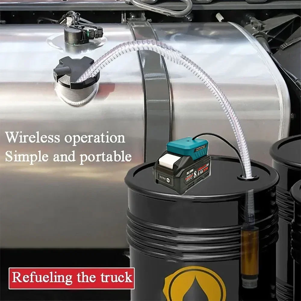 Przenośna pompa ssąca do studni olejowych Pompa drenażowa do Makita do Dewalt do Milwaukee do Bosch Akumulator litowo-jonowy 18V — zdjęcie 3