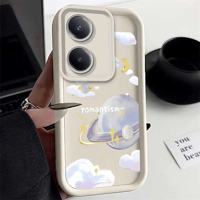 Y100 Starry Sky Moon Sky Eye Ladder Phone Case For VIVO Y91 Y91i Y89 V29 V29Pro V27 V25 V23 V21 X90 X90Pro X80 X70 Cover