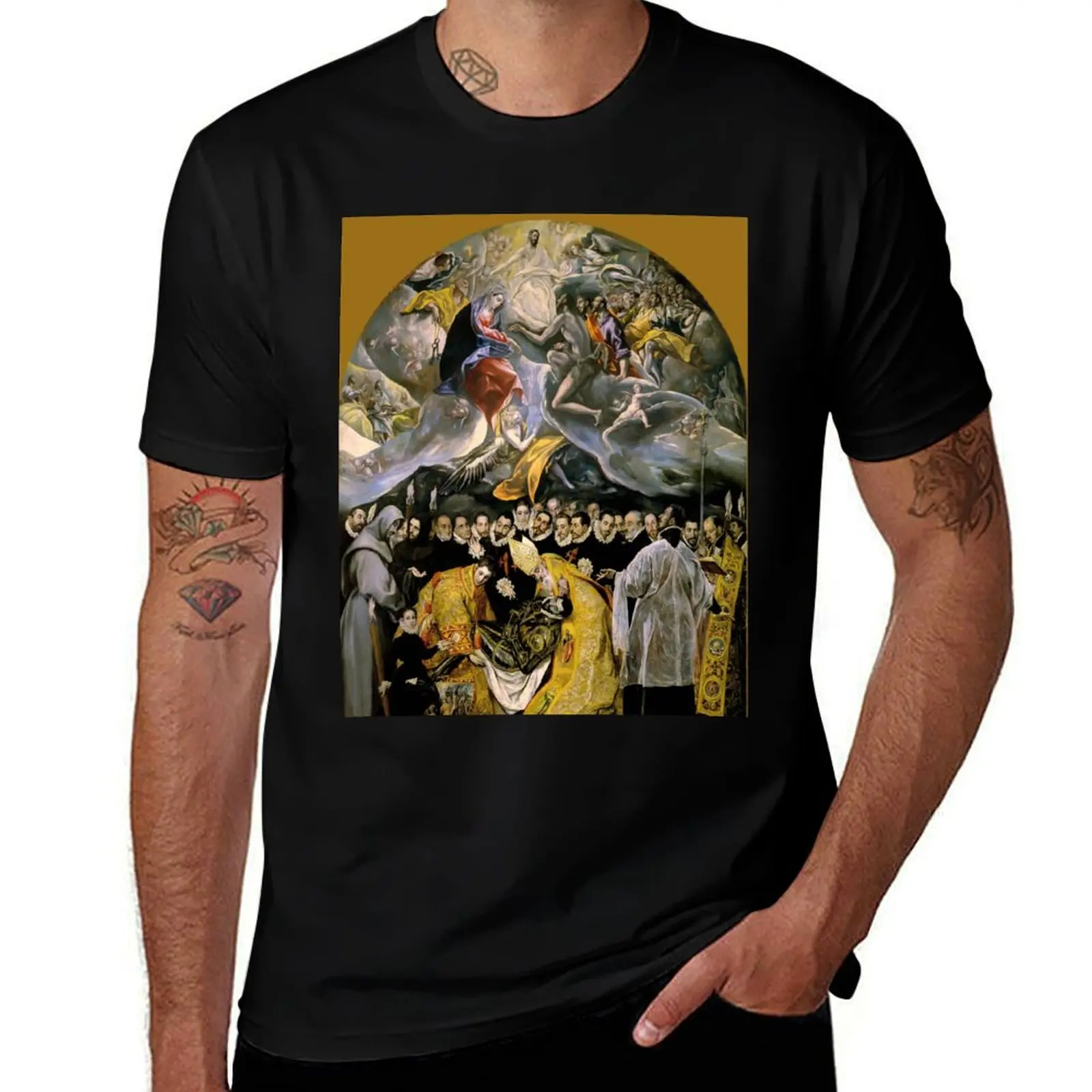 El Greco (Domenikos Theotokopoulos) The Burial of Count Orgaz T-Shirt korean fashion anime shirts graphic tee men t shirts