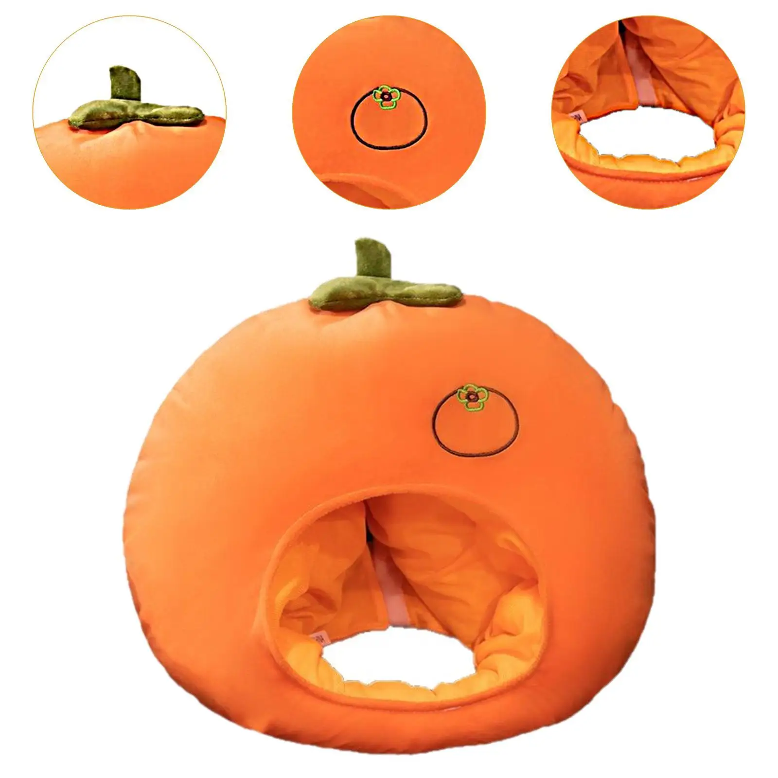 قبعة البرسيمون القطيفة للتصوير الفوتوغرافي قبعة أغطية الرأس الفاكهة الناعمة الإبداعية للحفلات #5