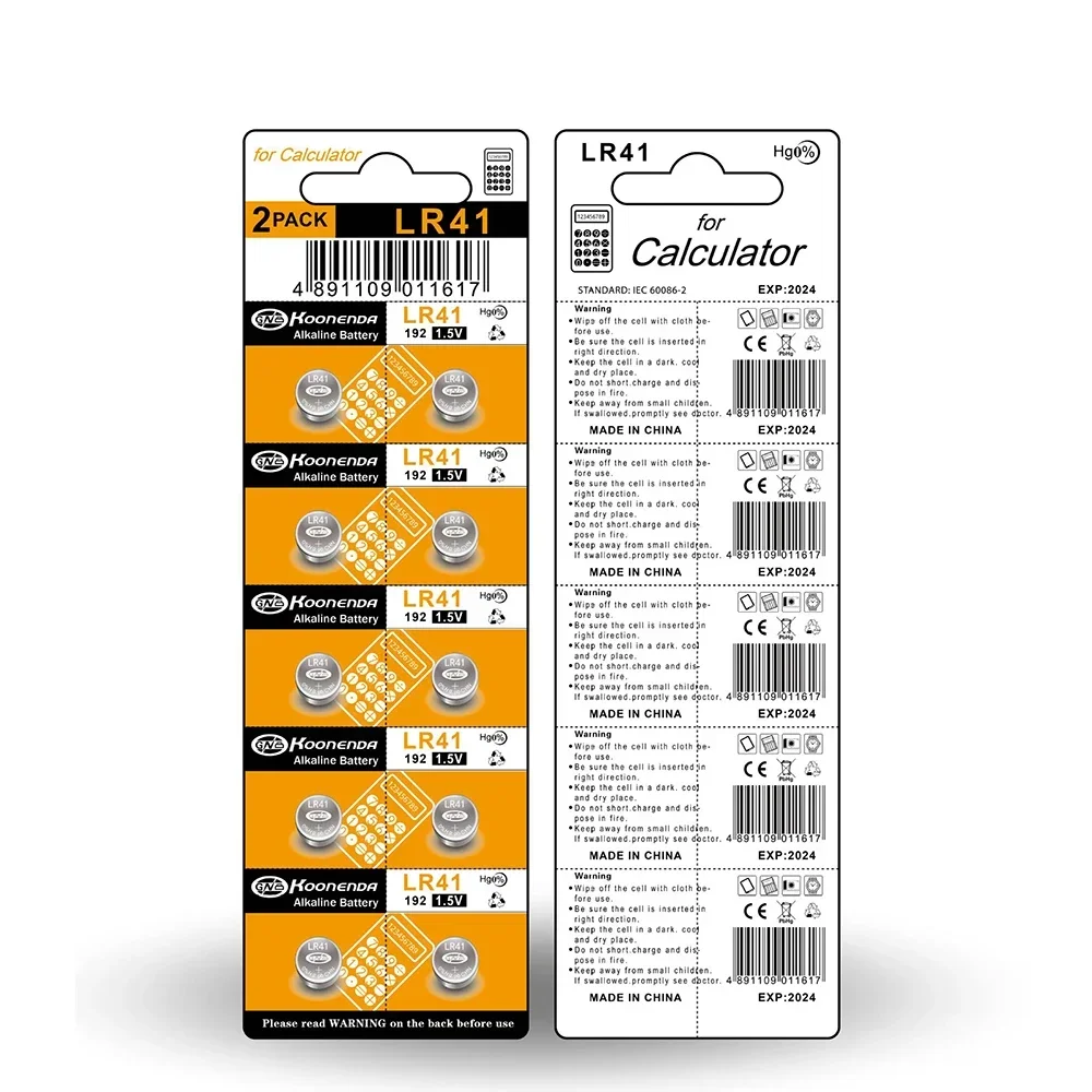 Batería de litio AG3 1,55 V 40mAh, pilas de botón SR41 192 L736 384 SR41SW CX41 LR41 392, cadena de lámpara, reloj de luz de dedo