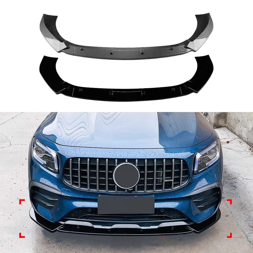Car Front Bumper Lip Front Shovel Guard Spoiler For Mercedes Benz GLB X247 pre 2020-2023 GLB180 200 220 GLB35 AMG Sport Edition