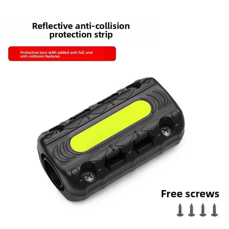 1/2 Stück Motorrad-Sturzbügelschutz, dekorativer Aufprallschutz, selbstklebender Anti-Kratz-Block mit reflektierendem Warnband – Detail 6