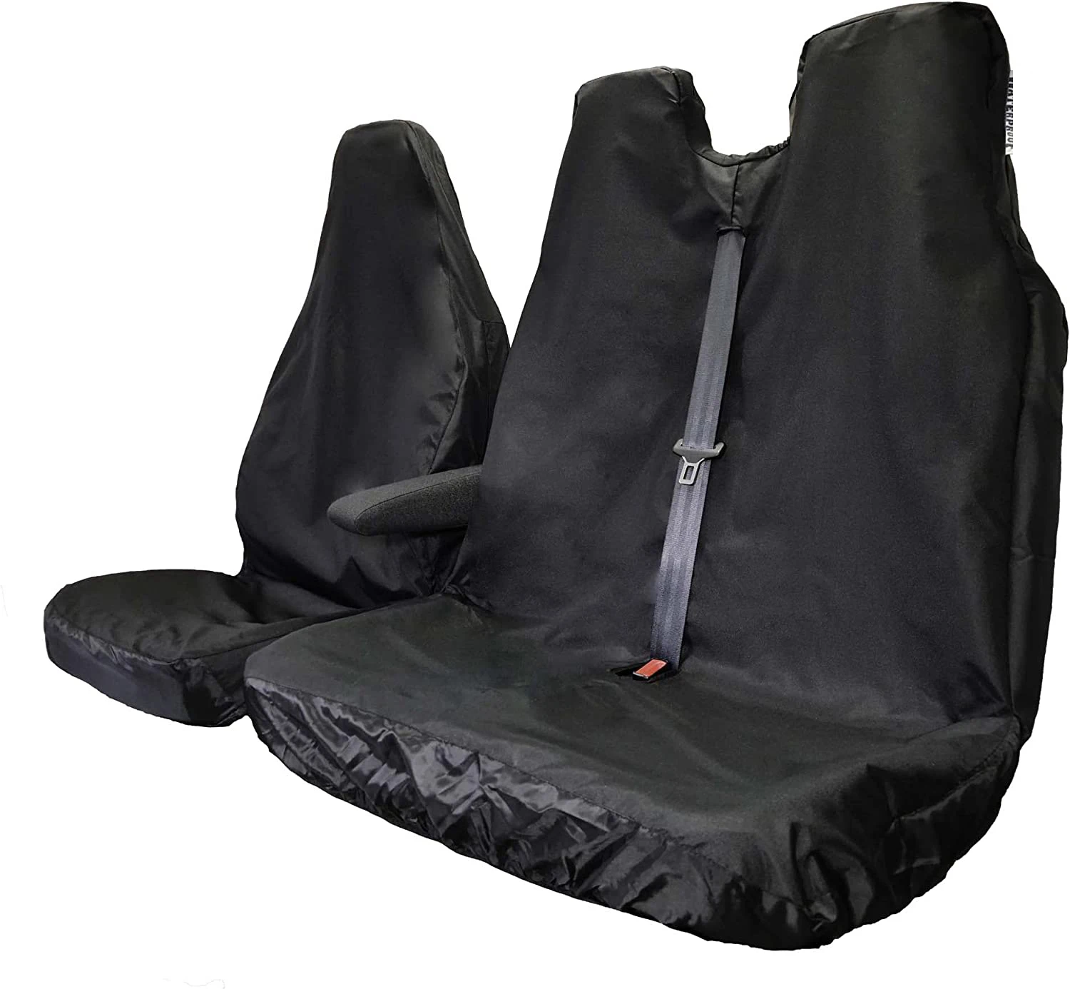 

Tailored Waterproof Heavy-Duty Seat Covers For Ford Transit Custom Van 2013 ONWARDS | Driver & Double Set, Black
