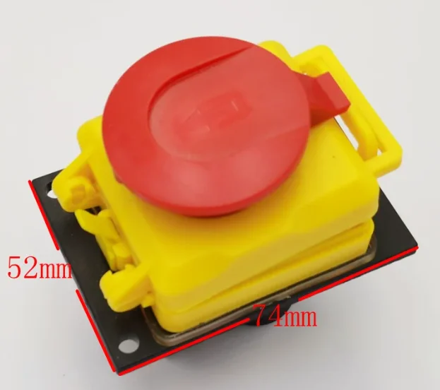 CK21 4 Pins Electromagnetic Switch Emergency Stop ON-OFF Push Button Switches for Industrial Machine Tool AC 250V 16(12)A 5E4