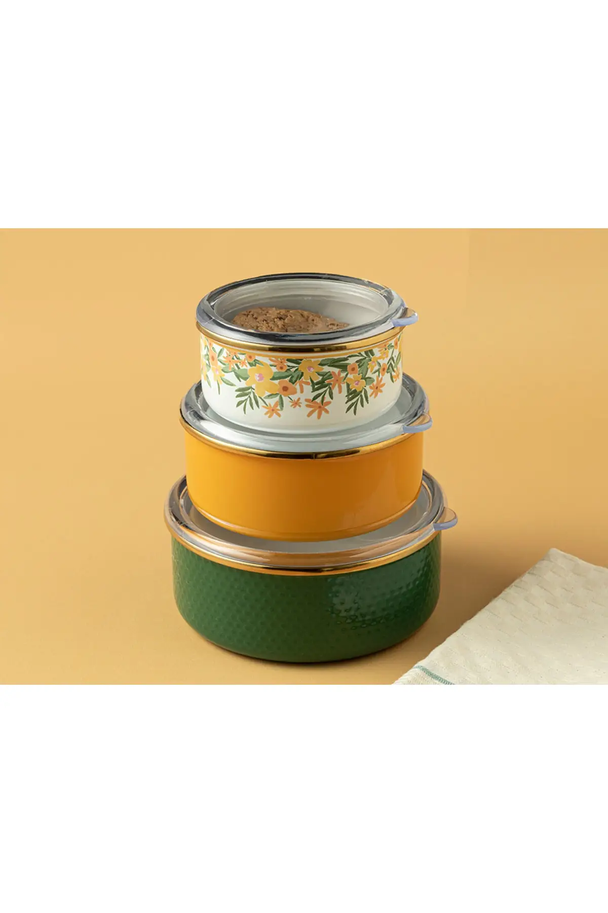 DOLBOVI Flower spray enamel 3---16 Cm mustard-green