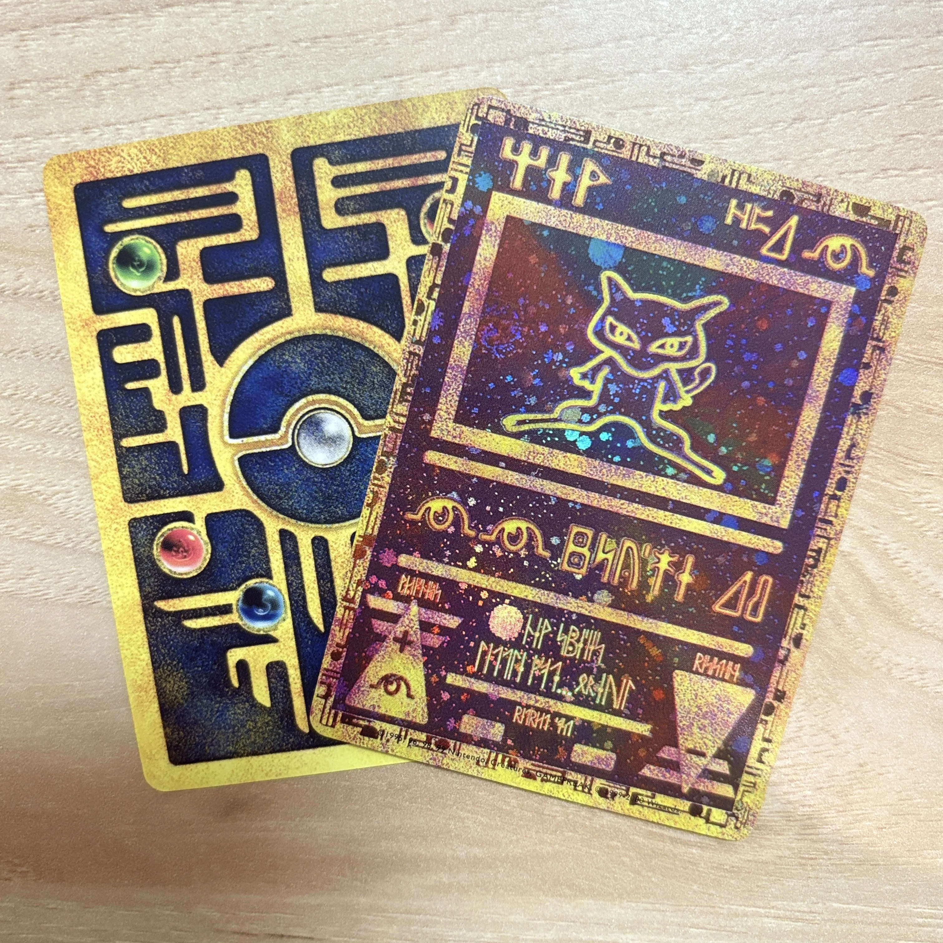 

PKM/PTCG Proxy Card Mew Ancient Times Collection Card Double-Sided Holo Rare Mew Classic Limited Anime Cards Gift Toys