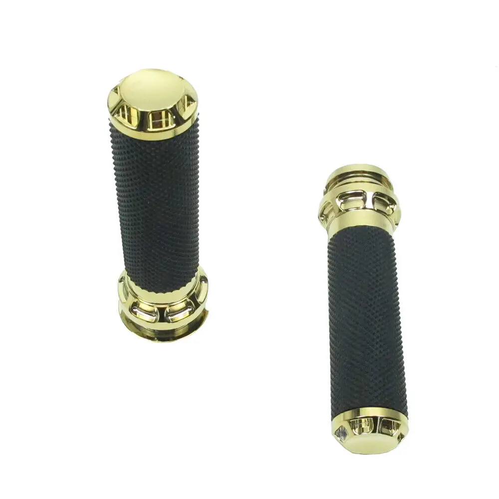 Motorcycle TBW Golden Handlebars Hand Bar Grips For Harley Softail Fatboy Street Bob