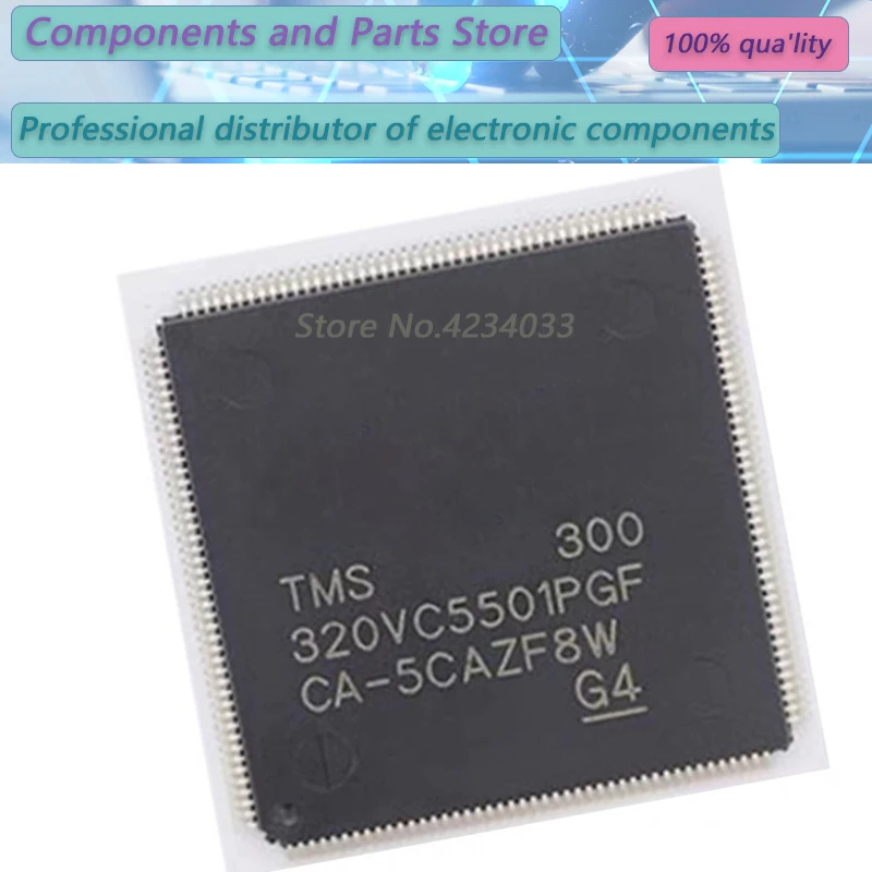 1PCS  TMS320VC5501PGF300  TMS320VC5501PGF3  TMS320VC5501PG  QFP176  NEW100%  TMS320VC 5501PGF300