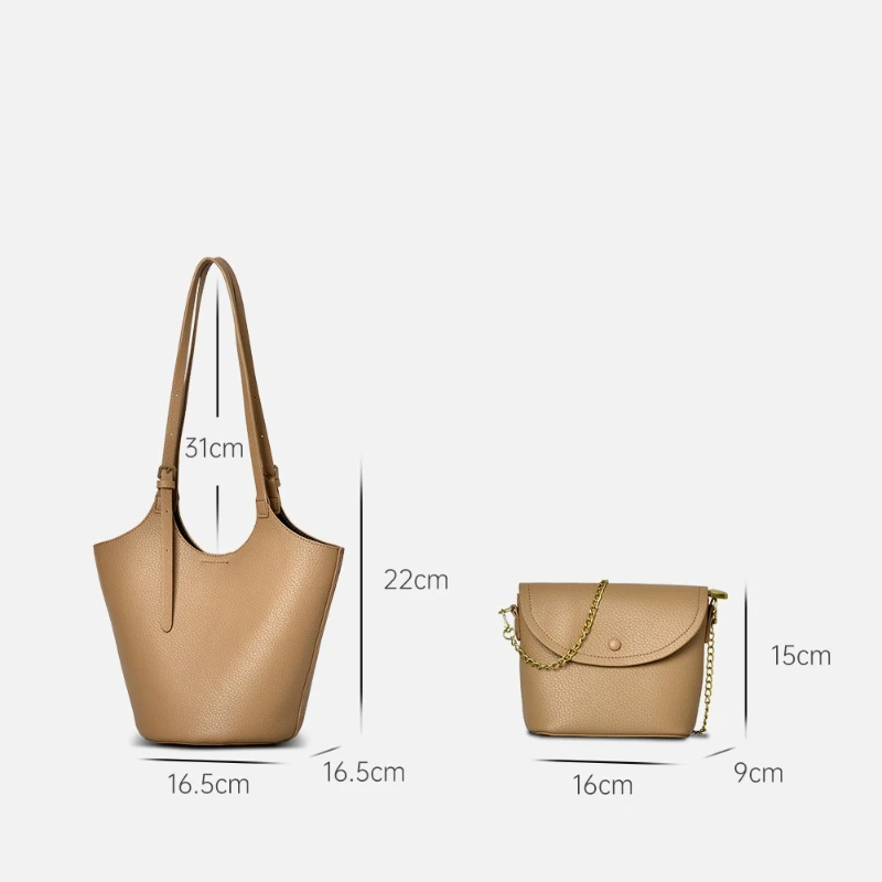 Jonlily Women Shoulder Bag Female High Capacity Commuter Bag Bucket Bag Elegant Handbag Totes Casual Daybag Purse -KG1547