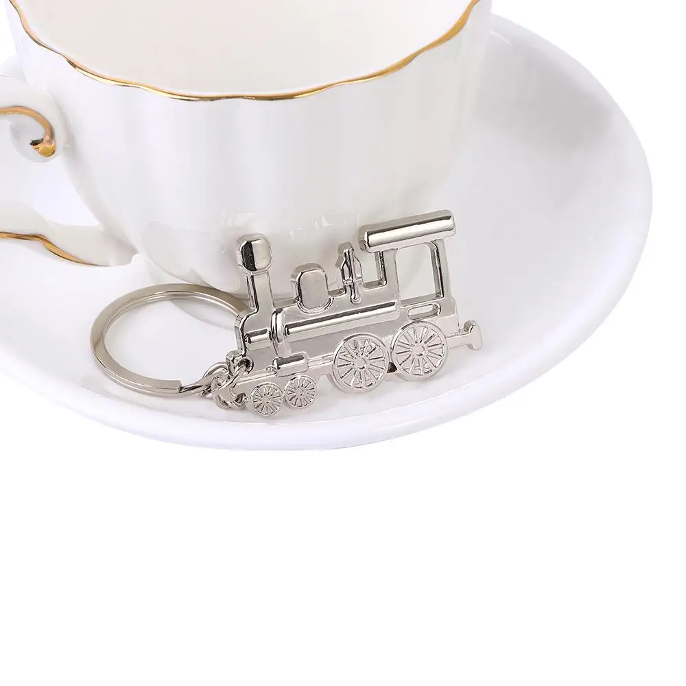 Design Keychain Automotive Keyring Rock Silver Punk Holder Key Chains Train Steam