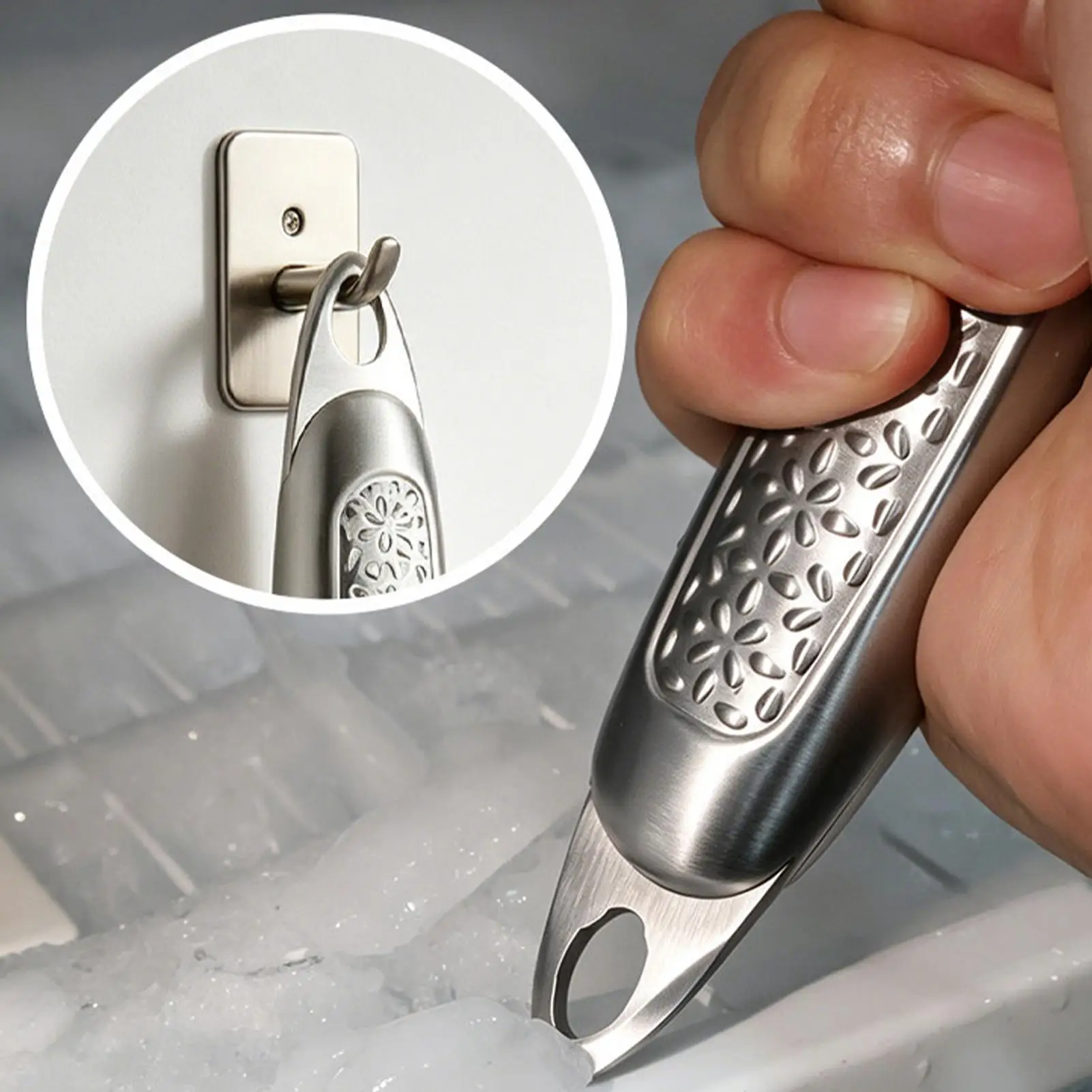 Ice Scraper For Freezer Stainless Steel Refrigerator Defrosting Shovel Cleaning Frost Removal Device For Kitchen Cooling Food