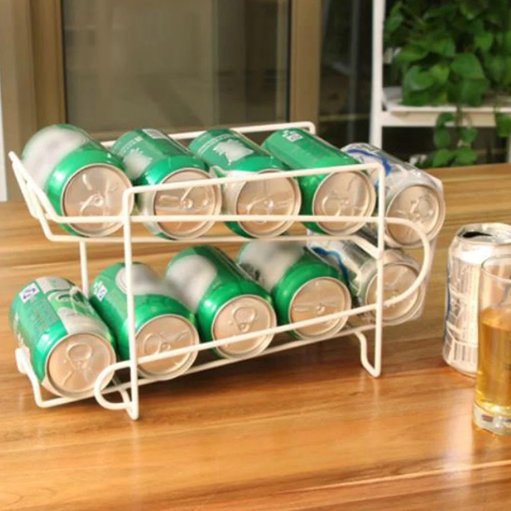 

10 Can Beer Rack Iron Holder Sturdy Rust Resistant Soda Can Holder for Home Bar Living Room Kitchen Beer Shelf