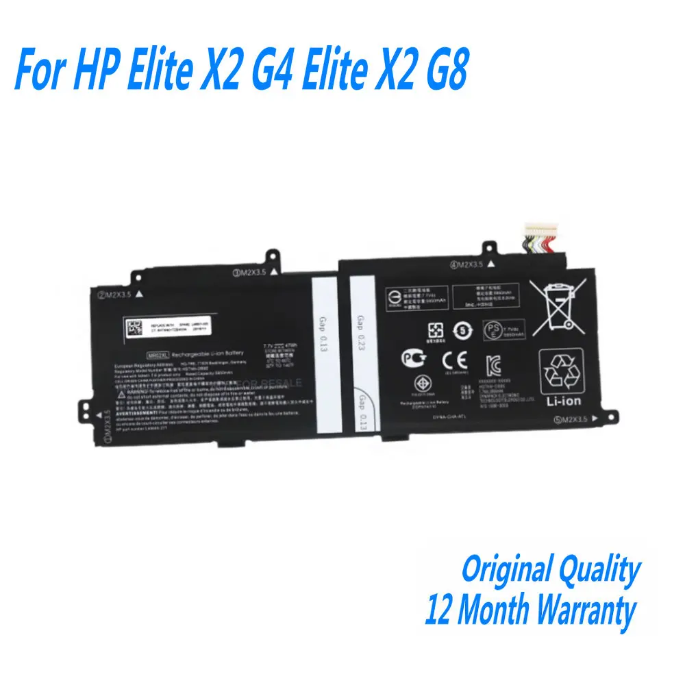 

7,7 В 47 Втч 5950 мАч MR02XL MC02XL Аккумулятор для ноутбука HP Elite X2 G4 Elite X2 G8 HSTNN-DB9E L45645-2C1