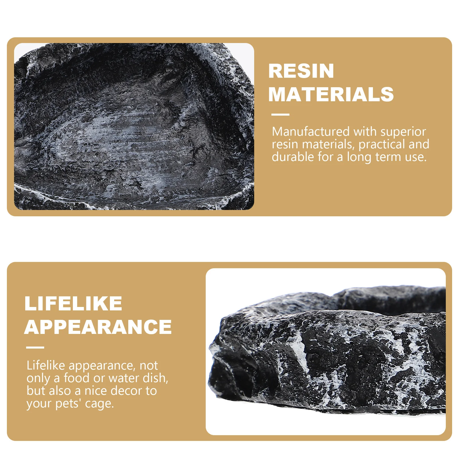 

Crawling Pet Feeder Resin Bowl for Reptile Turtle Food Water Dish Lizard Scorpion Crab Pet Feeding Supplies