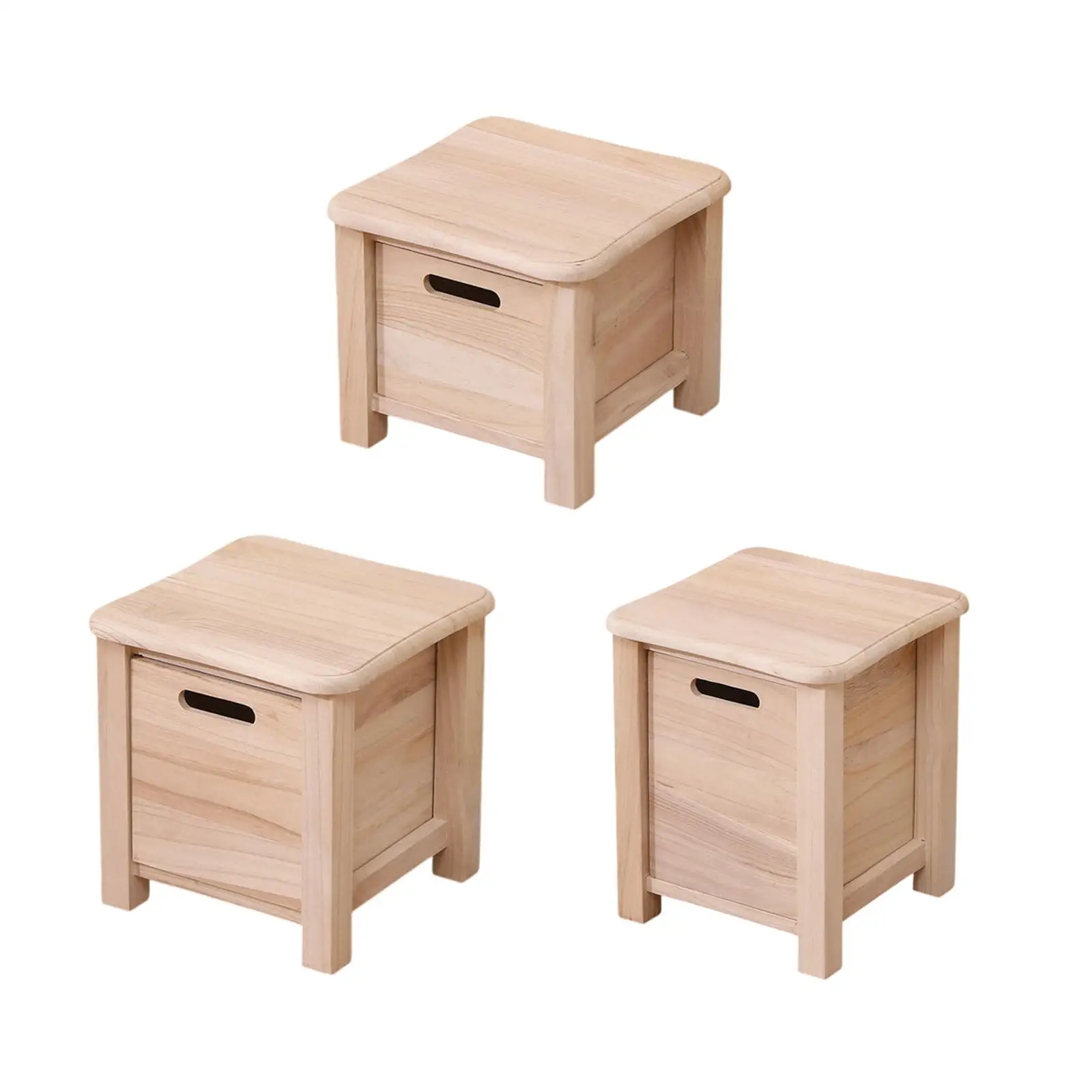 

Wooden Step Stool with Storage Drawer Bench for Indoor Outdoor Entryway Dorm