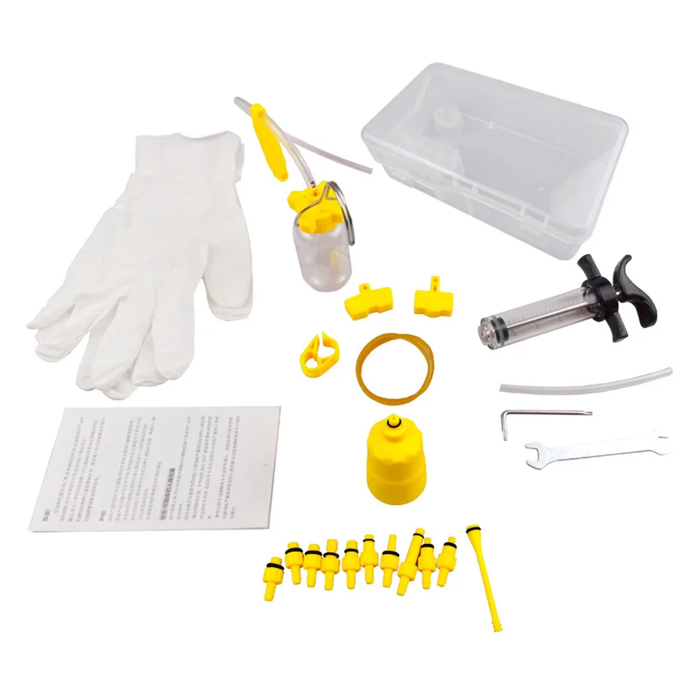 

1Set Professional Bike Disc Brake Bleed Tool Kit Durable Mineral Oil Filling Repair Kit Lightweight for Mountain Bikes