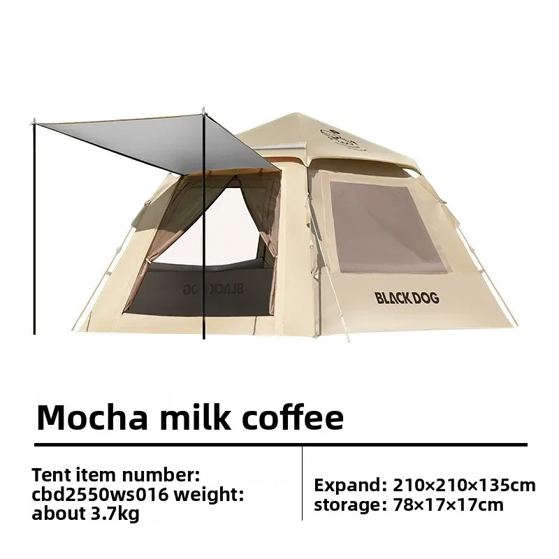 Blackdog-tienda gruesa a prueba de lluvia para acampar, impermeabilización, tienda de campaña al aire libre, protector solar de vinilo, tienda de parque, senderismo, plegable portátil