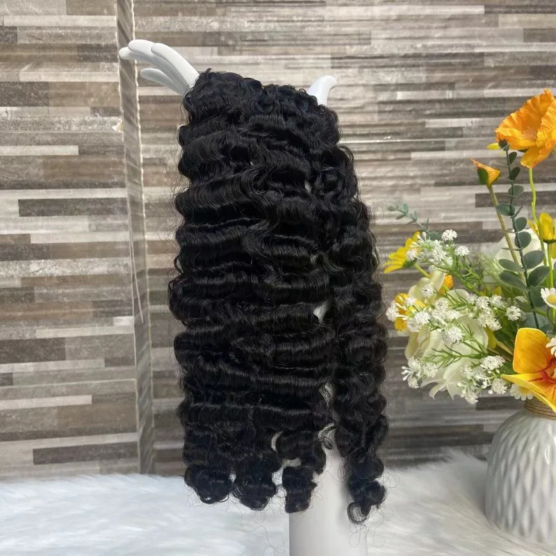 24 Zoll burmesisches gelocktes Echthaar-Bündel, natürliche Farbe, super doppelt gezogen, 1 Stück, dicke Enden, kein Haarausfall, für schwarze Frauen. – Detail 4