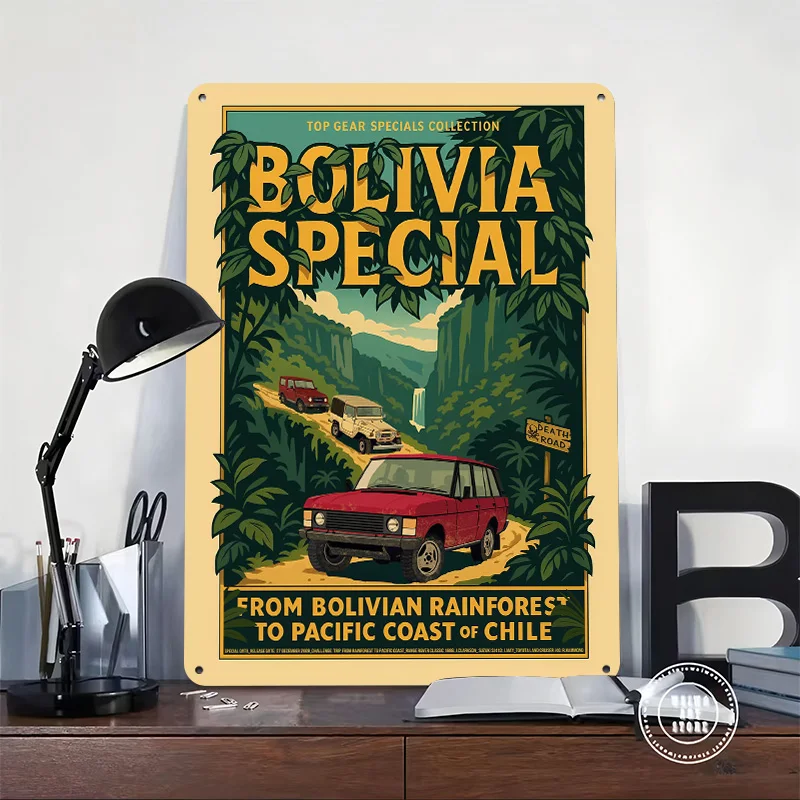 Bolivia Special Poster Retro 3D Printed Metal Signs Customized Wall Hanging Gift for Home Decoration Aesthetic Decor Luxury Art