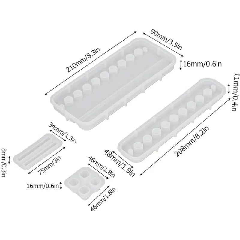 DIY Multifunctional Pen Holder Crystal Epoxy Resin Mold Mobile Phone Holder Silicone Mold