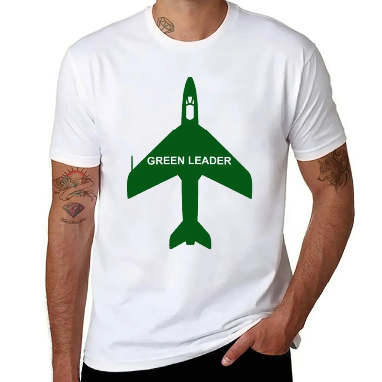 Green Leader Silouette Hawker Hunter T-Shirt Short sleeve tee sports fans T-shirt men round neck heavyweight new arrival funny