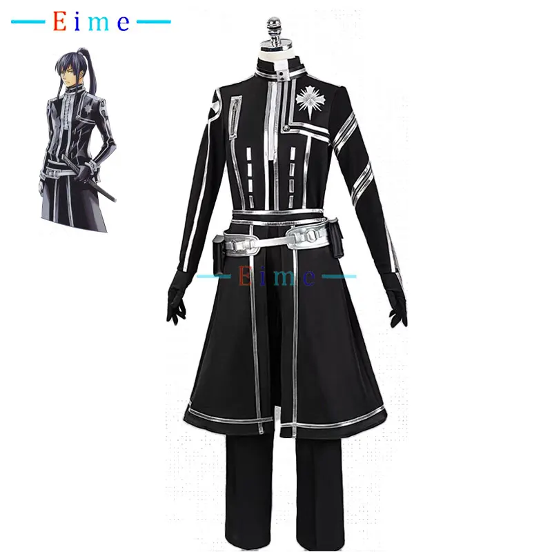 Disfraz de Allen Walker, disfraz de Manga D Gray Man, trajes de lucha negros para adultos, uniformes para fiesta de Halloween, hechos a medida