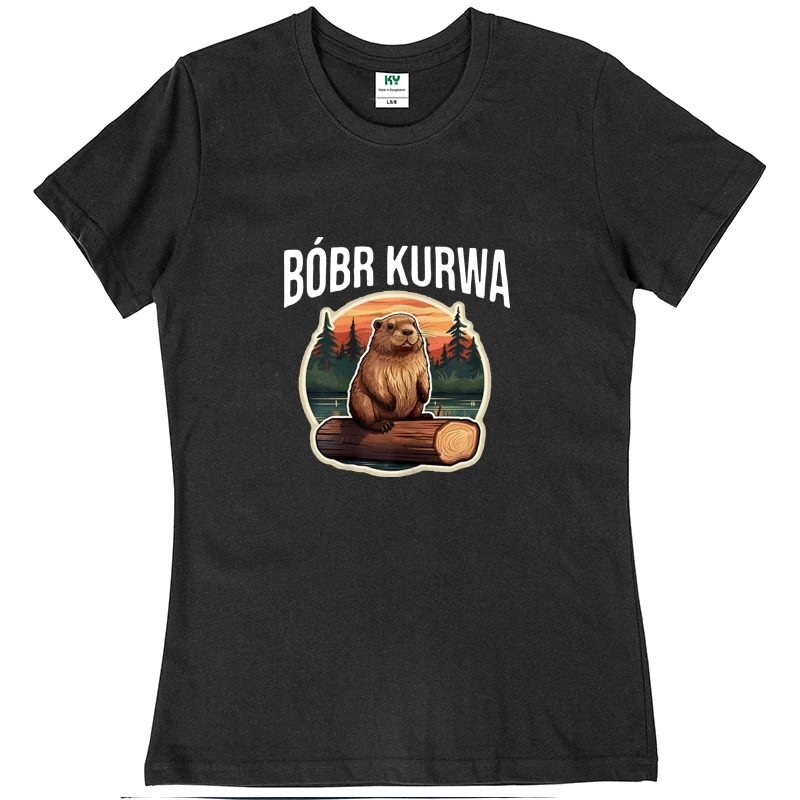 Camiseta de Bober Kurwa Bobr para hombre y mujer, remera con estampado divertido Retro Y2k, playera suave Unisex 100% de algodón