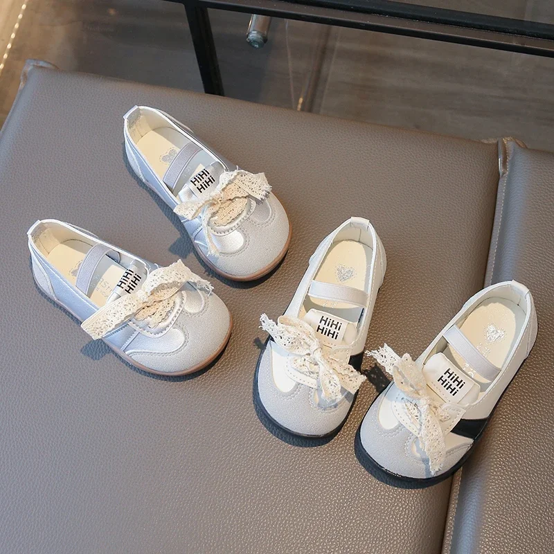 

Girls Causal Bowknot Loafers Spring Autumn Kids Fashion Princess Leather Shoes Sweet Children Ballet Flat Shoes Soft Versatile