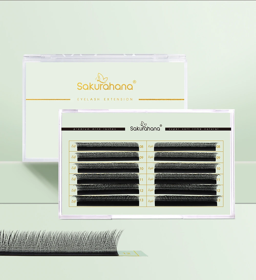 SAKURAHANA Fuchs 3D 4D 5D Geformte Wimpern Fasern Falsche Katzenaugen-Wimpernverlängerung Vorgefertigte Volumen-Fuchs-3D-Form Wimpern – Detail 2