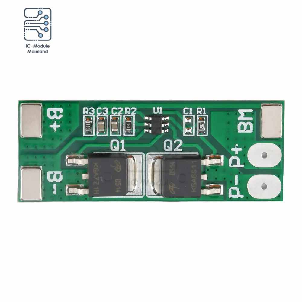 Imagem -05 - Placa de Proteção do Fosfato do Ferro do Lítio Bateria Lifepo4 Módulo do Pwb Bms 2s 6.4v 10a