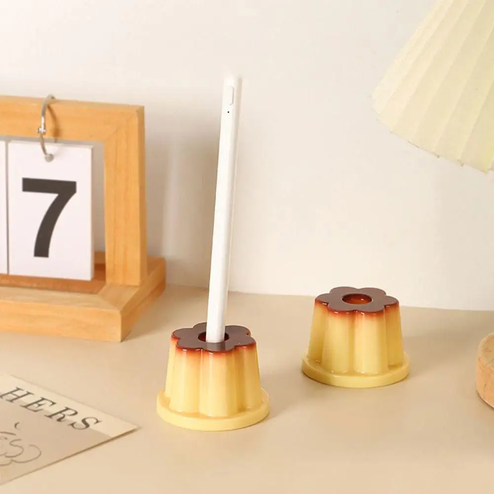 Creative Pudding Pen Holder Student Cute Cartoon Creative Desktop Ornament Jelly Shape Pen Hole Pencil Slot Pencil Storage Stand