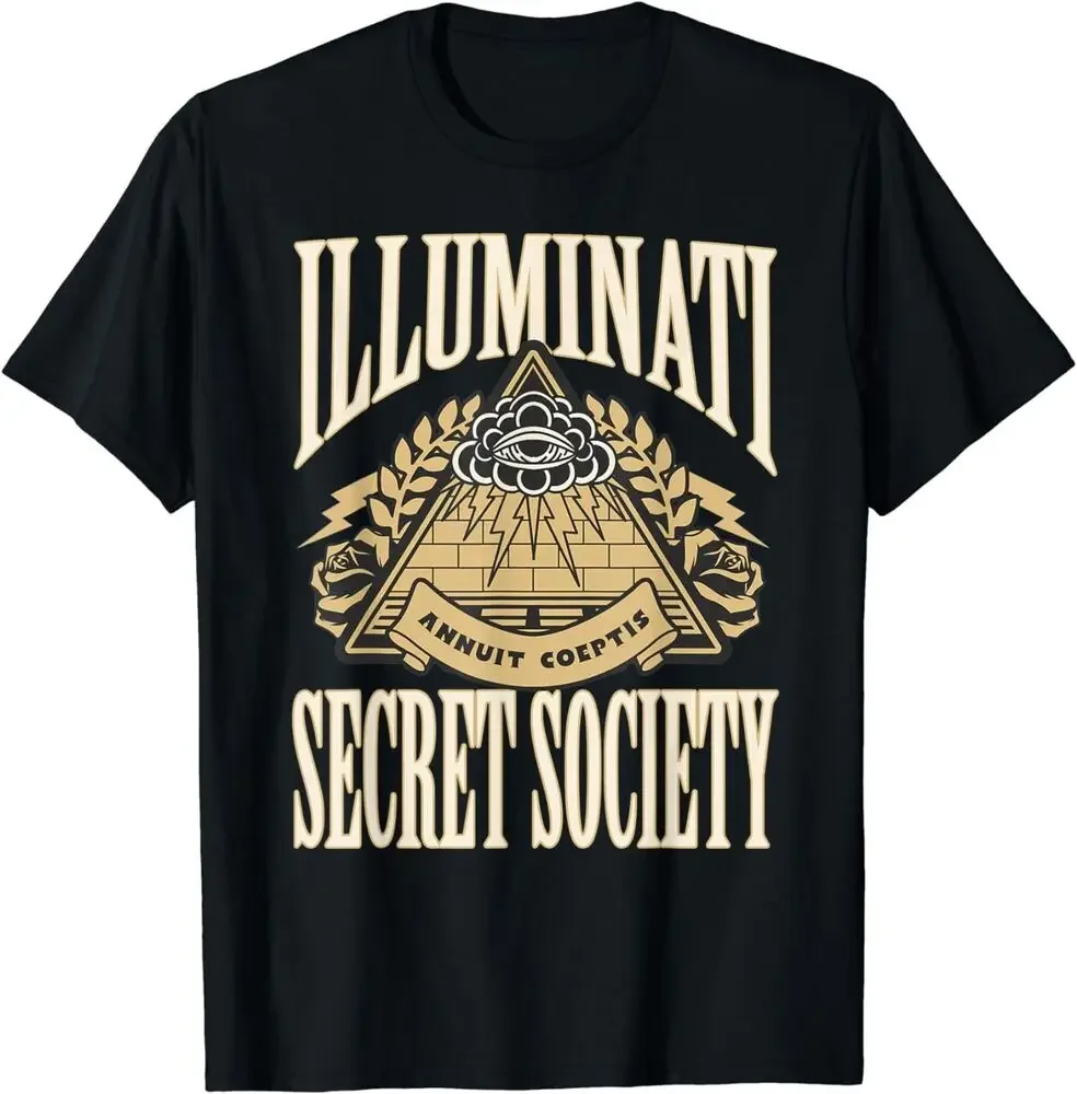 Illuminati Secret All Seeing Eye Pyramid Conspiracy Theory Tee Shirt  High Quality 100%Cotton Short Sleeve