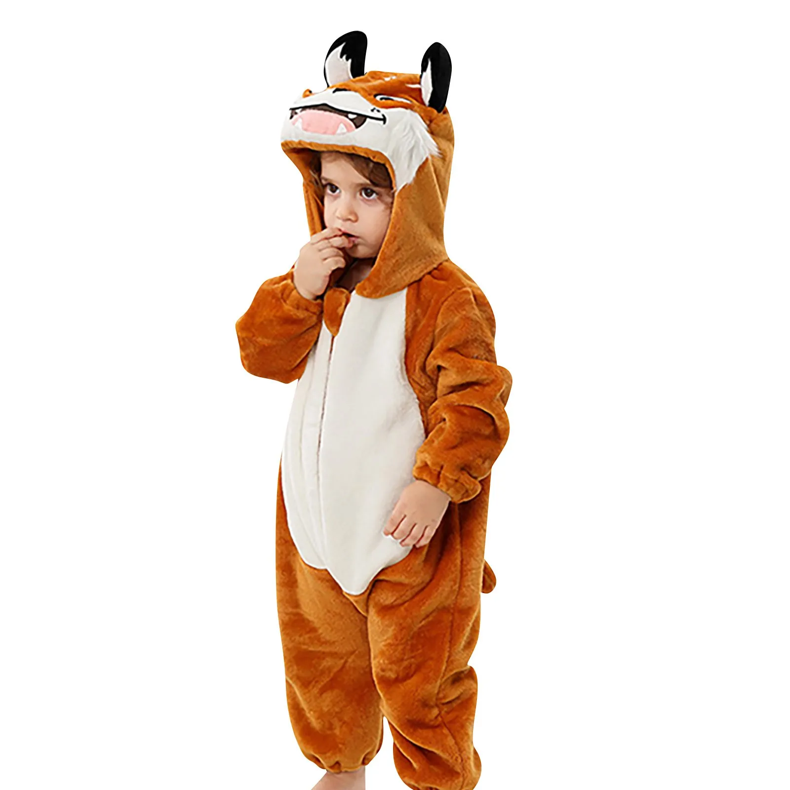

Baby Animal Onesie Monkey Unicorn Cow Lion Animal Cosplay Costume Winter Flannel Jumpsuit Kids Boys And Girls Pajamas