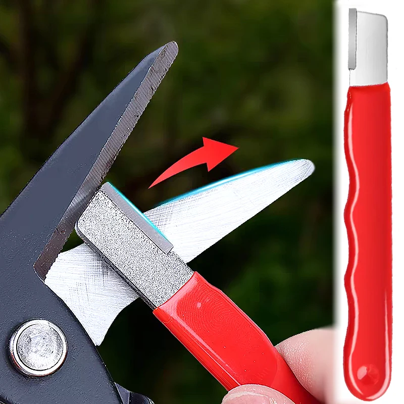 2/1x Portable Knife Sharpener Double-sided Scissors Shears Quick Sharpening Stone Home Kitchen Tool Outdoor Gardening Gadgets