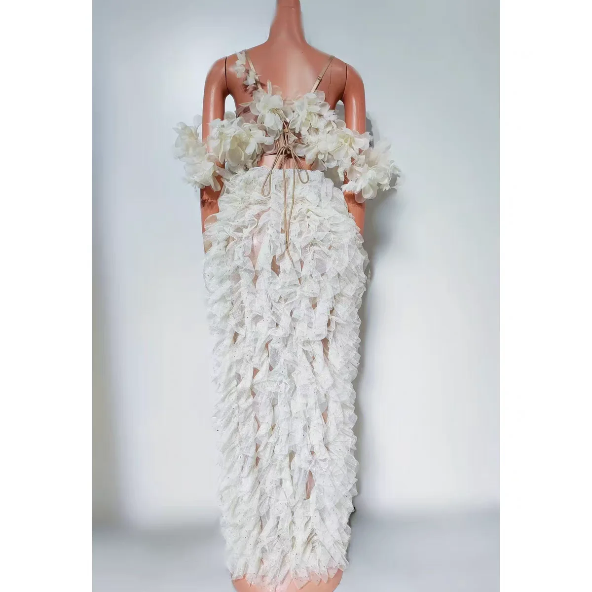 Bar DJ Klub nocny Piosenkarka Kostium sceniczny Seksowna siateczka Zestaw z wysokim rozcięciem Impreza Taniec Zespół Tematyczny Pokaz