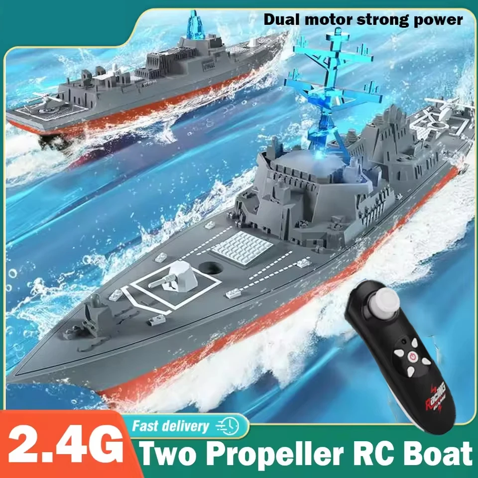 

Rc Speed Boat Remote Control Aircraft Battleship Simulation Military Model Ship Toy Kids Electric Children Water Toys for Boys