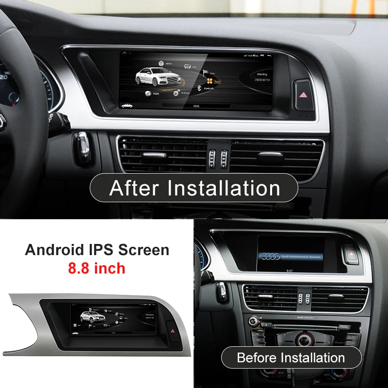 Fabrieksprijs 8.8Inch Hd 8 Core Android12 Draadloze Carplay Auto Voor Audi A4 S4 B8 Auto Intellgent Systeem Centrale Multimedia