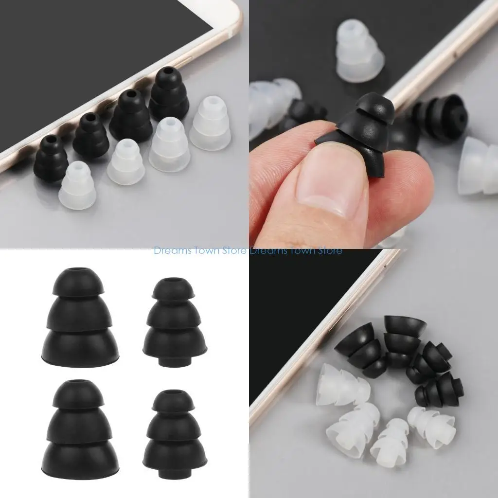 HX6A Silicone Earbud Tips Replacement for  E3C E3G E4C E5C Earbuds,S / L 2 Size