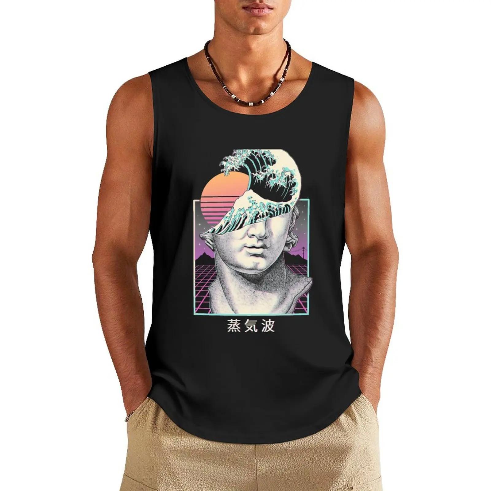 Great Vaporwave Tank Top Men's summer t-shirt Vest