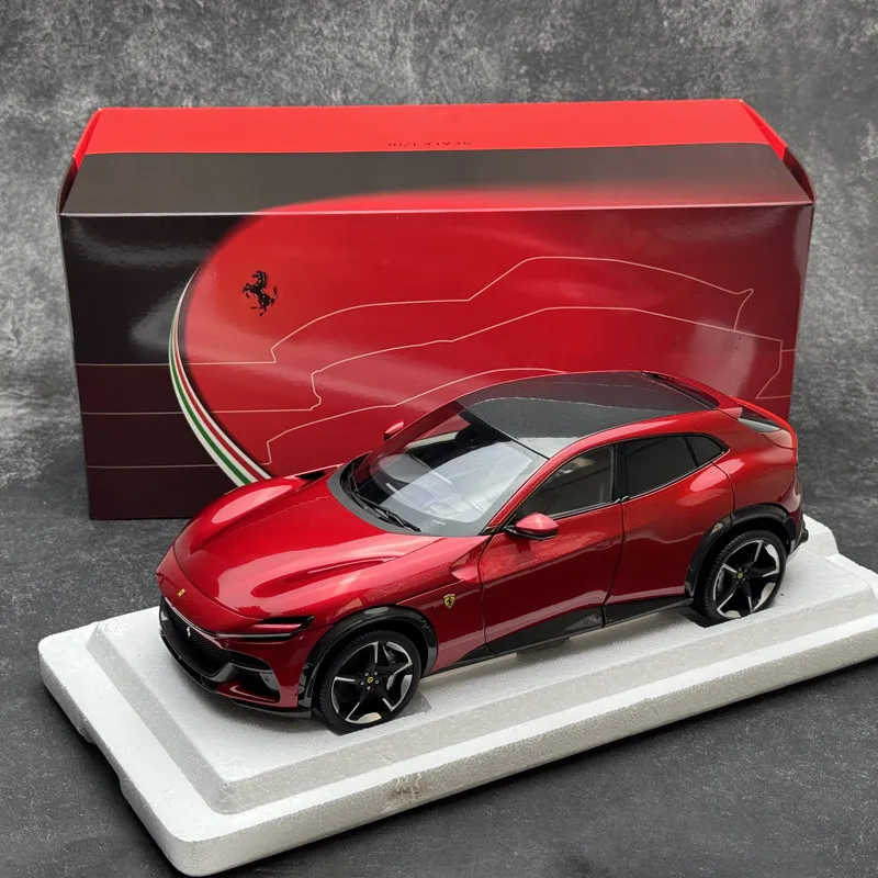 [In Stock]BBR 1:18 Diecast Alloy Purosangue SUV Car Model, Red Metallic Finish, Static Hobby Collectible Vehicle