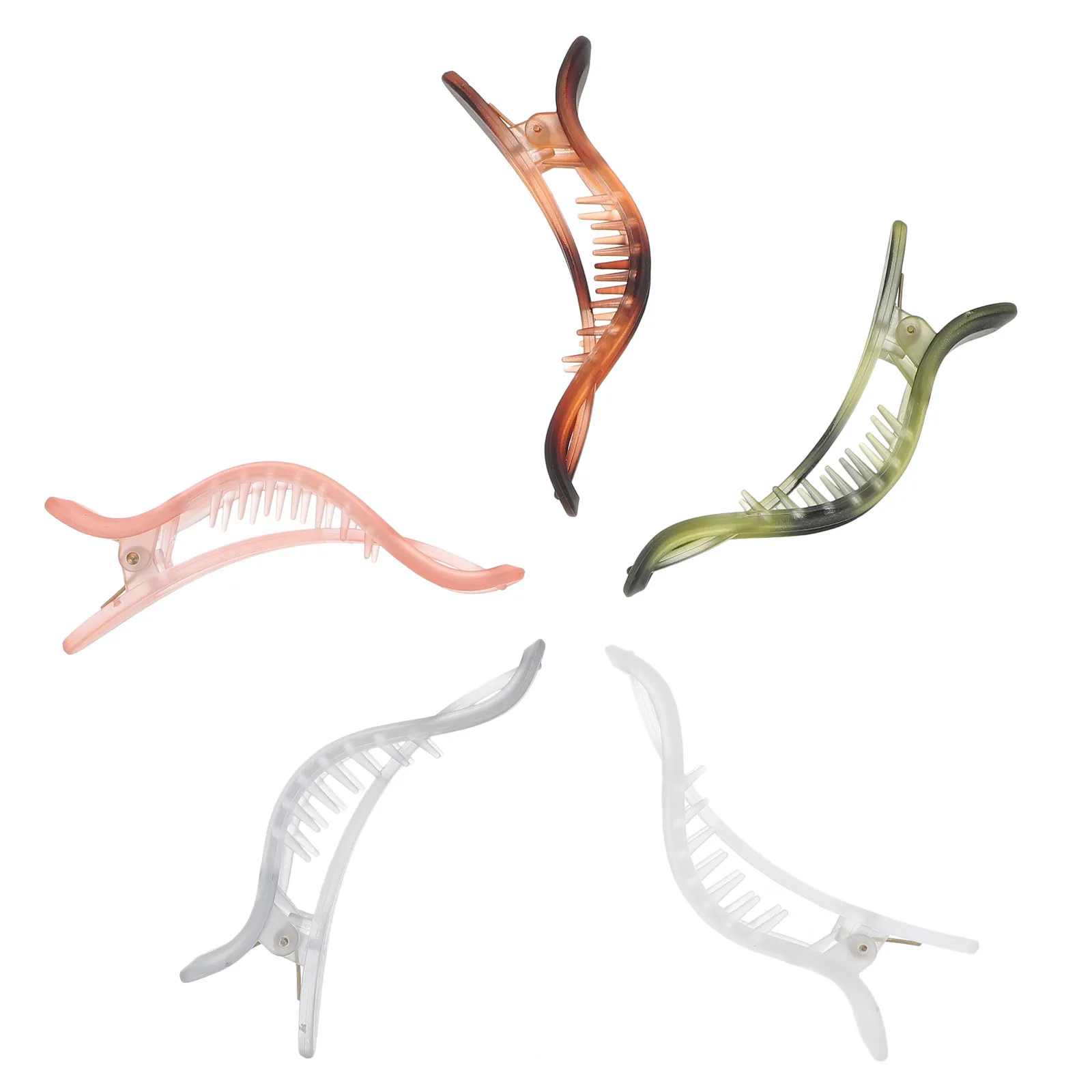 

5Pcs Large Alligator Hair Claw Clips Non-Slip Acrylic Hair Styling Accessories for Everyday Party Ceremony Birthday